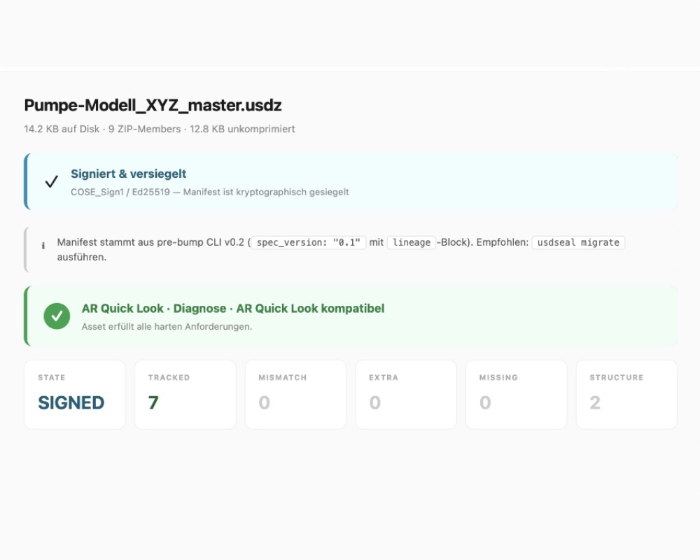 Übersicht — Status, AR-Diagnose, Statistiken